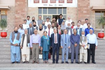 0.Group Photo of President PMDC Justice Rtd Miaan Shakir ullah Jan along with VC KMU Prof Dr Arshad Javaid during 2 days PMDC Inspectors Training Workshop (Custom)1540879495.JPG