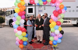 Secretary Health KP Inaugurates Mobile lab at KMU